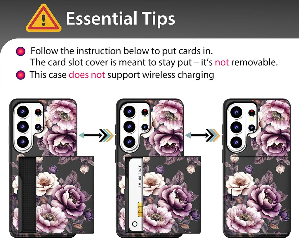 Compatible for Samsung Galaxy S26 Ultra Case with Card Holder Cute - Kawaii Desi
