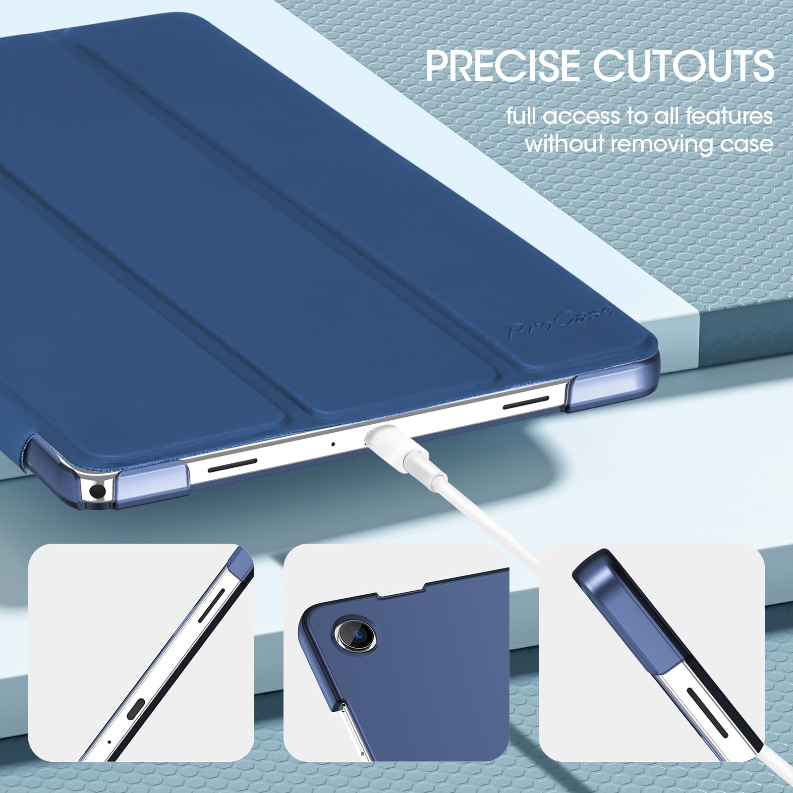 Smart Case for Galaxy Tab A11+ Plus/A9+ Plus 11 Inch, Slim Stand Hard Back Shell