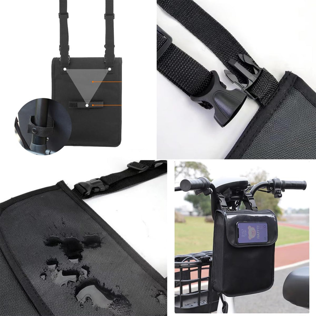Bag Storage Pouch Handlebar Attachement Large Capacity with Wat