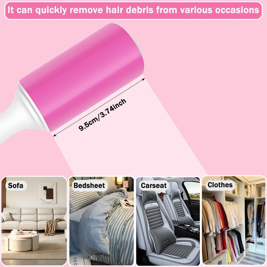 Roller 2 Pack, Reusable Sticky Lint Roller Portable Pet Hair Remover Cl