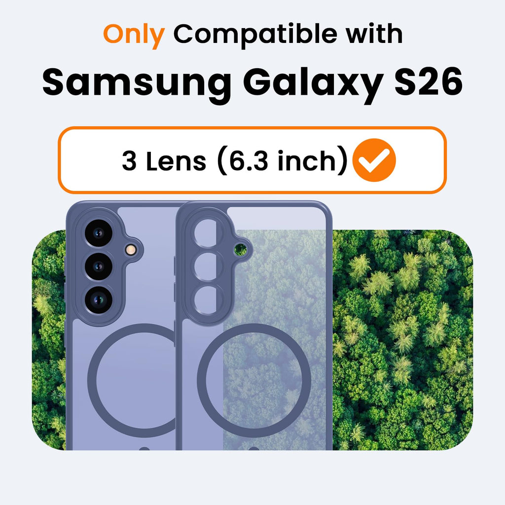 Magnetic for Samsung Galaxy S26 Case,[Compatible with Magsafe][Full Camera Prote
