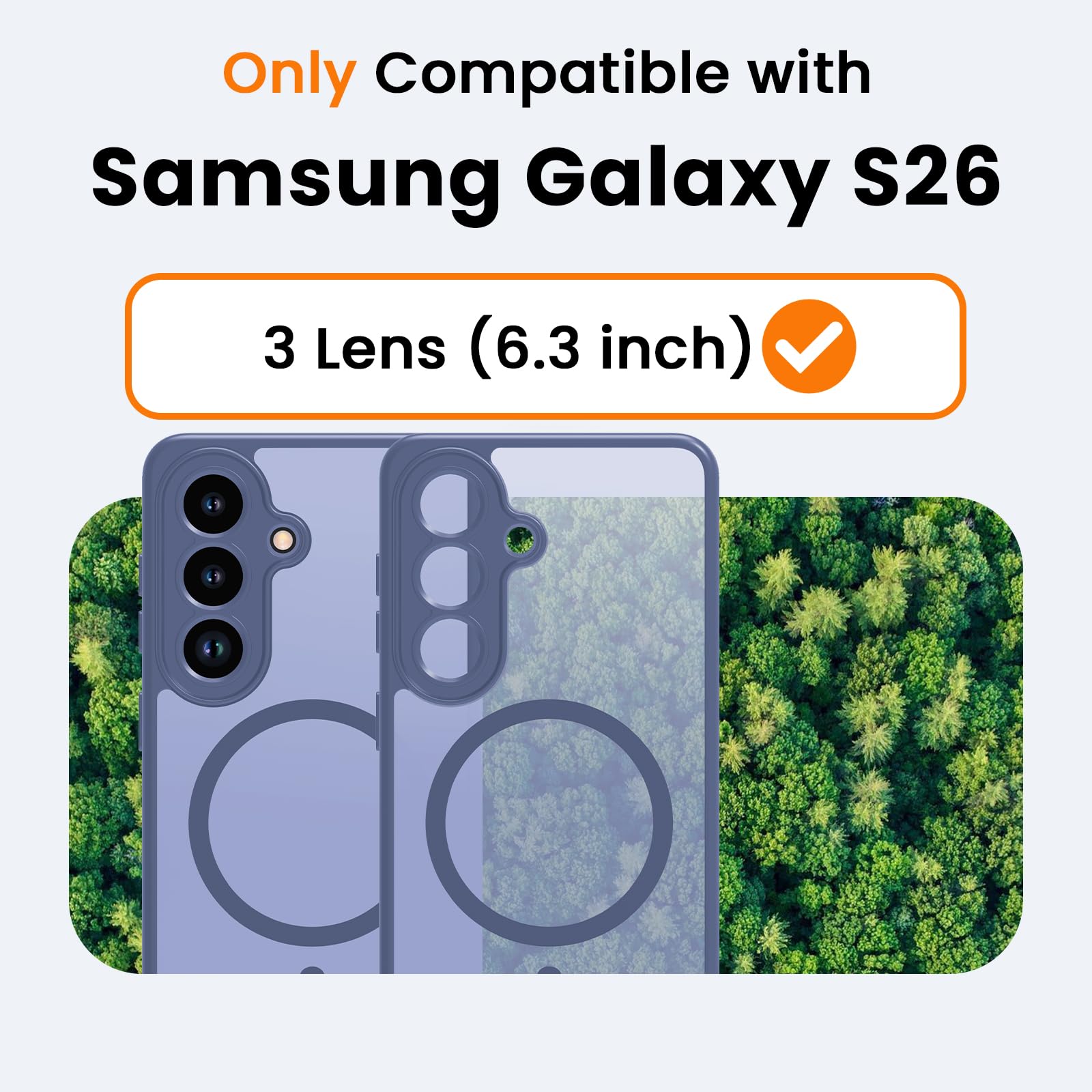 Magnetic for Samsung Galaxy S26 Case,[Compatible with Magsafe][Full Camera Prote
