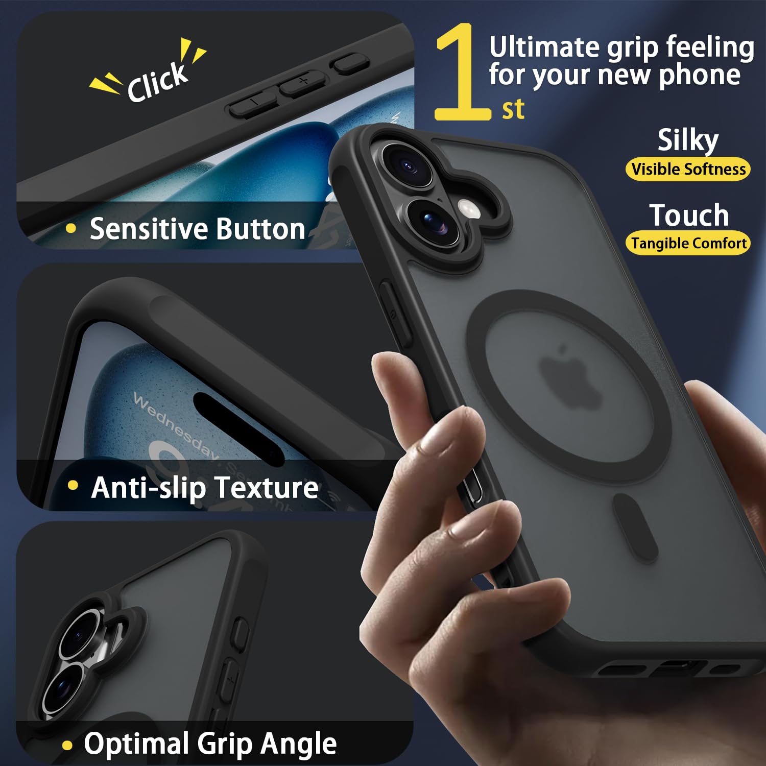 17 Magnetic Case with Screen Protector — MagSafe Compatible, Mil-Grade Drop Prot