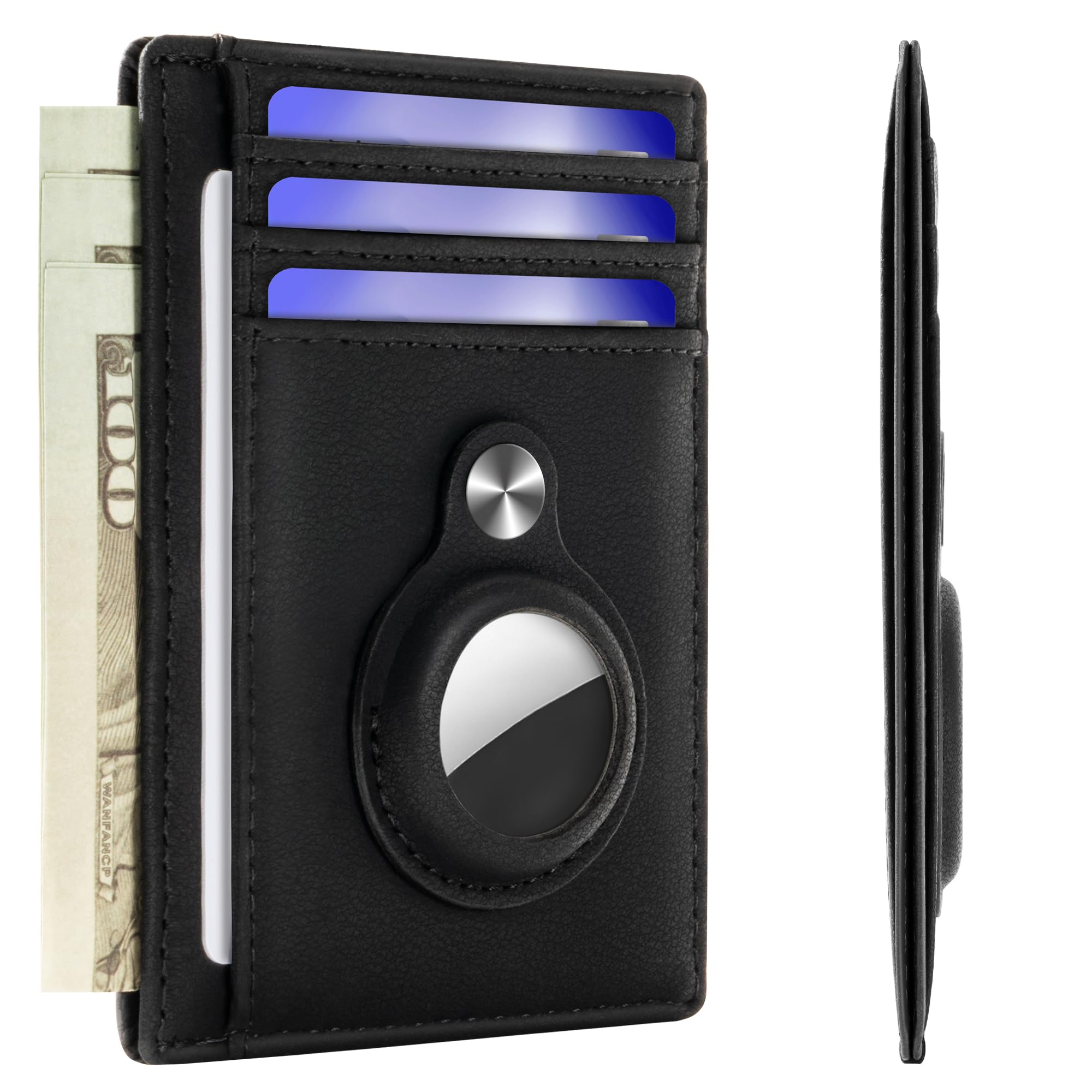 Front Pocket Air Tag Wallet, RFID Blocking Card Holder Wallet wi