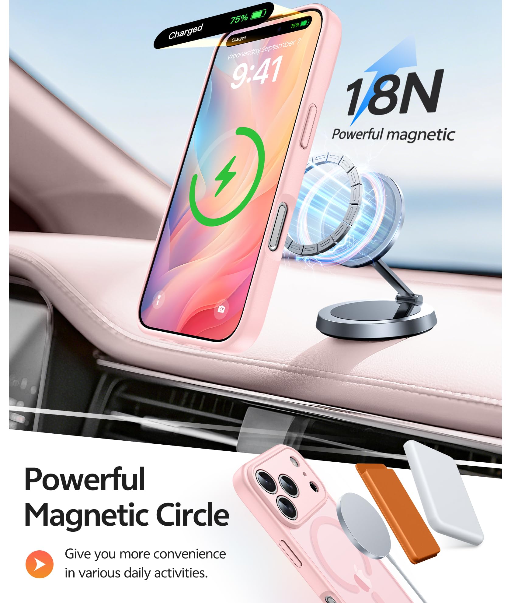 Iphone 17 Pro-Max Case: [ Magsafe] Translucent Matte Cases With [Full Camera Pro