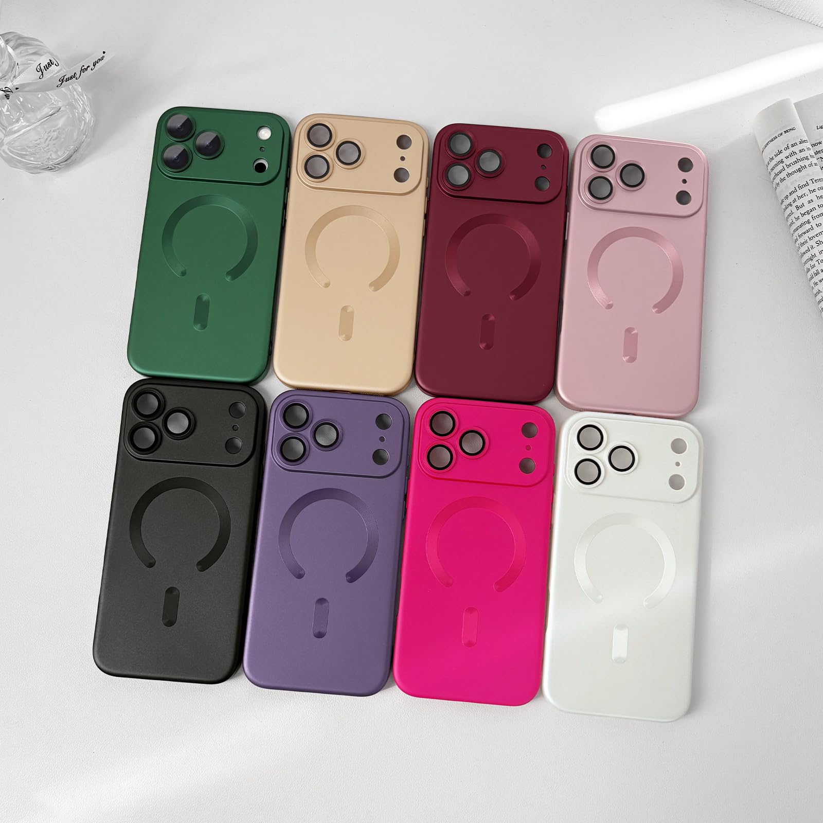 For Iphone 17 Pro Max Case, With Camera Lens Protector, Magnetic, Slim Shockproo