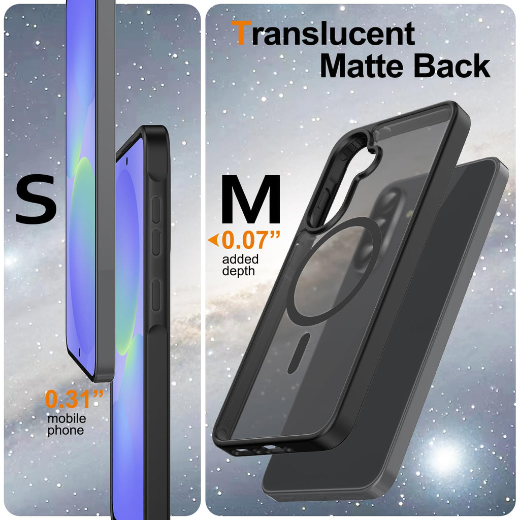 for Samsung Galaxy A36 5G Phone Case Magnetic Shockproof, [Fit for MagSafe] [Gla