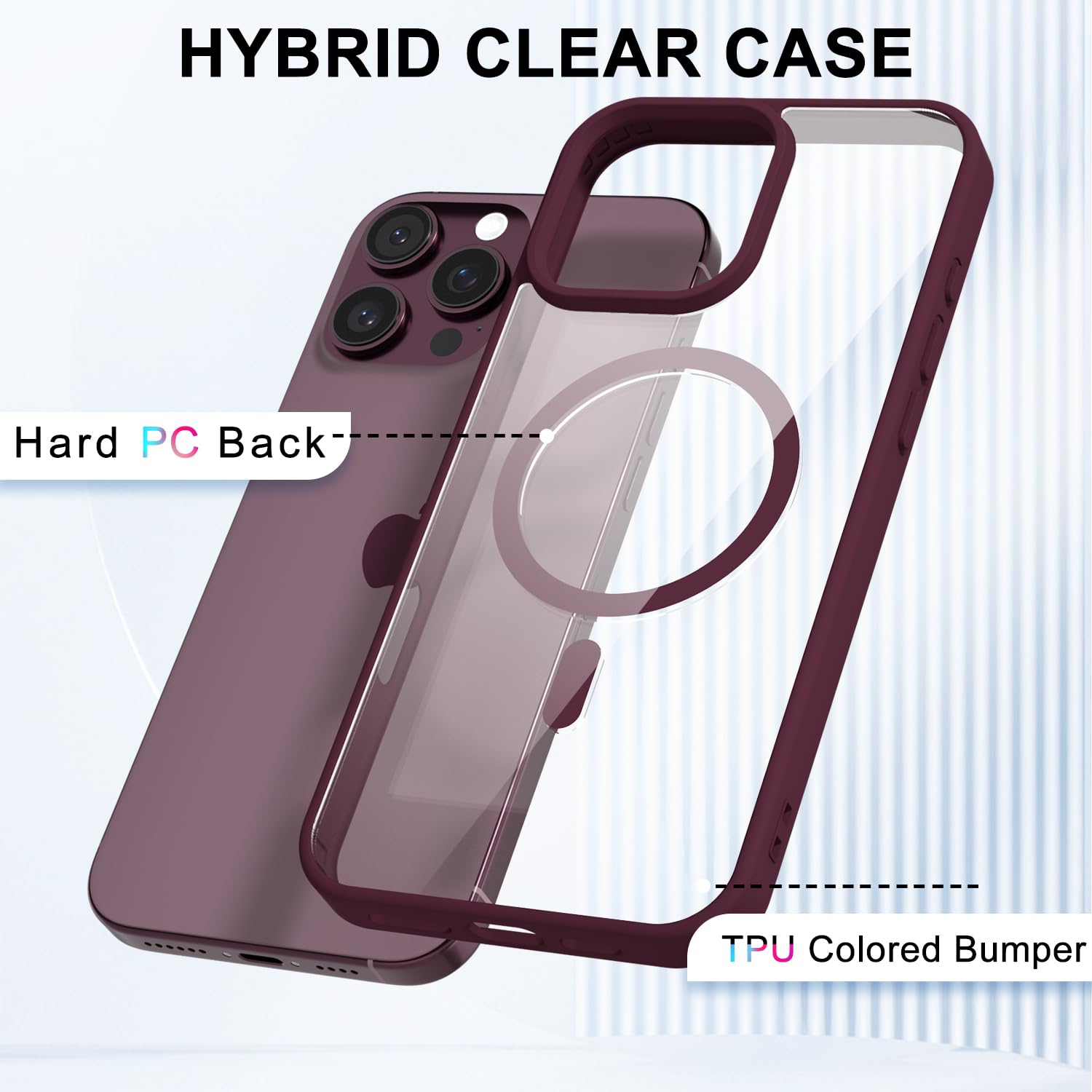 Iphone 16 Pro Case Clear Mag Safe, Ultra Thin Slim Cover Magnetic Magsafe Phone