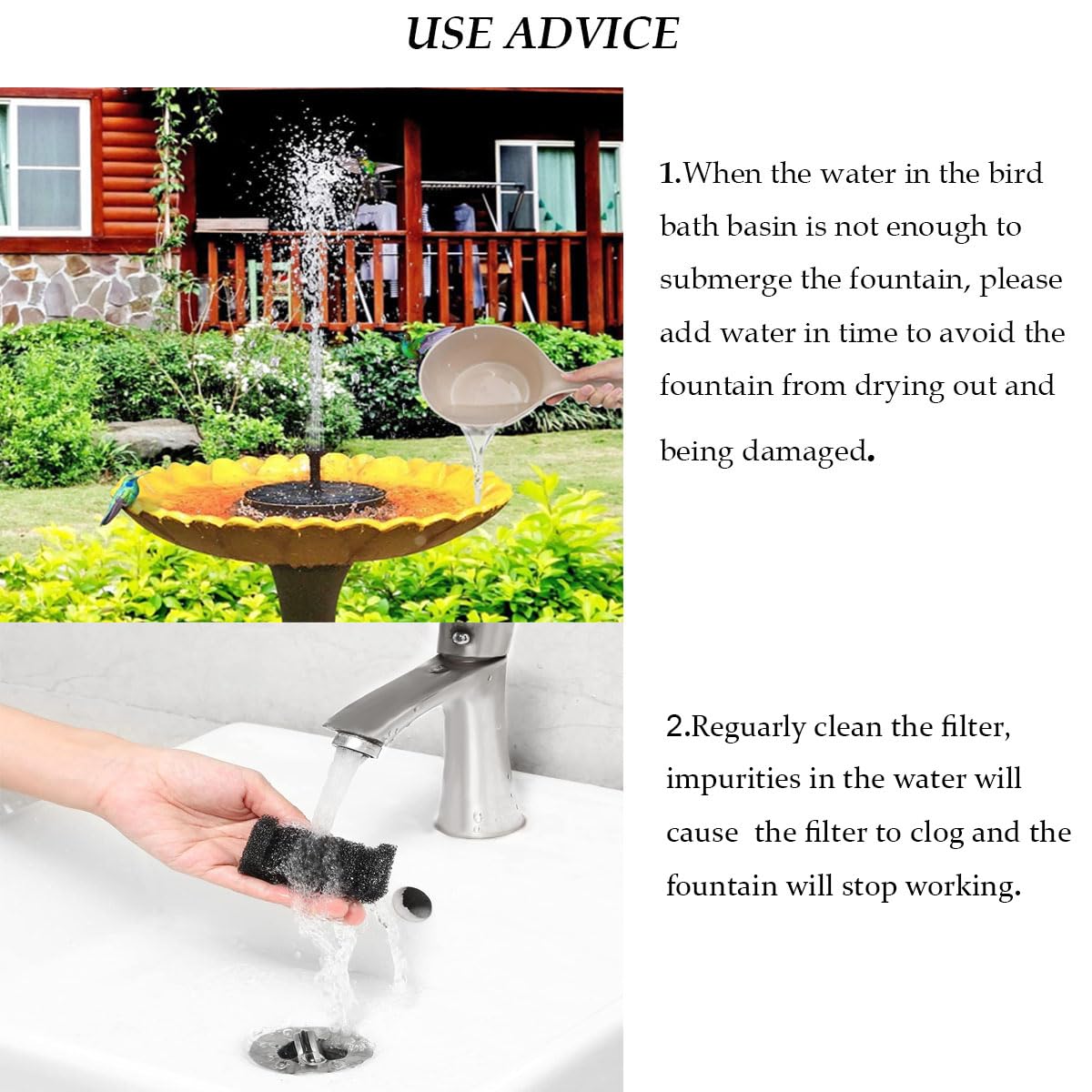 Solar Water Fountain Pump for Pond & Pool