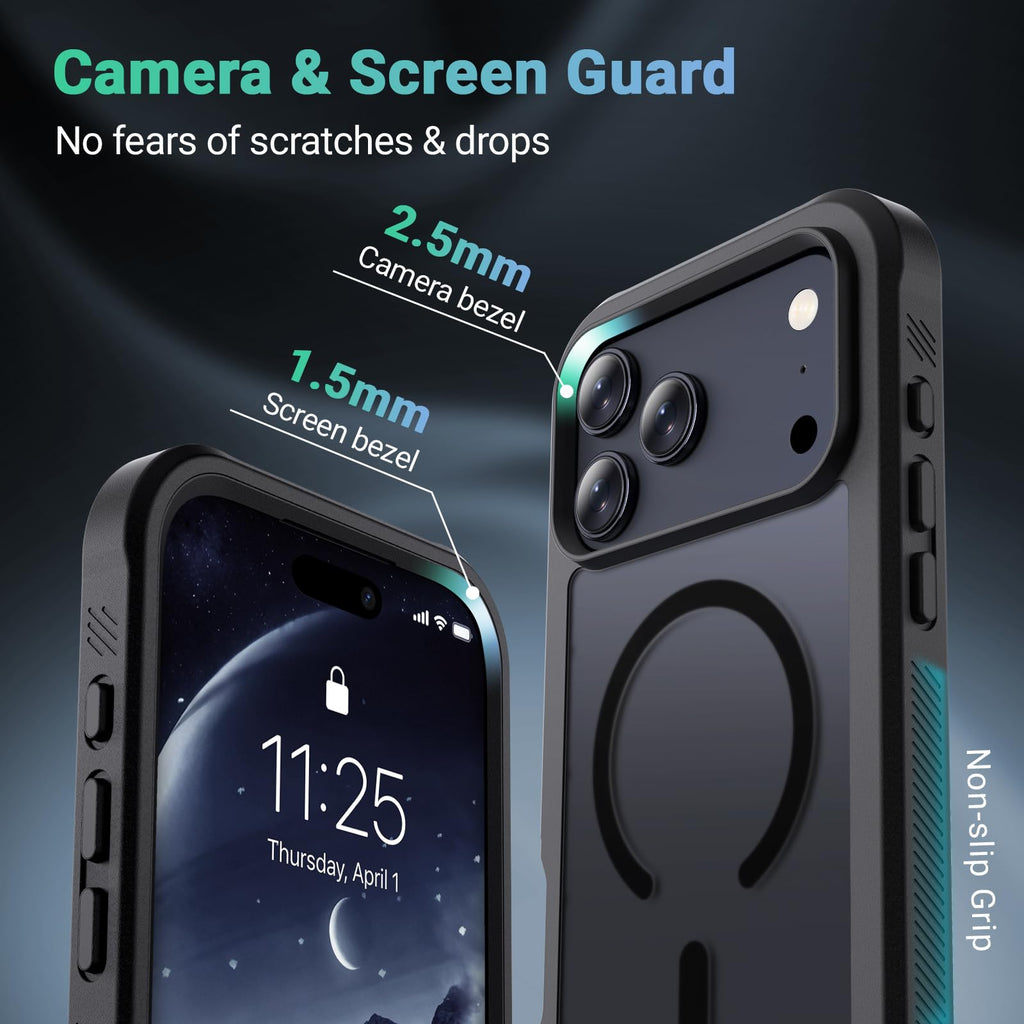 For Iphone 17 Pro Case, [ Magsafe][Military Grade Drop Protection][Heavy Duty Pr