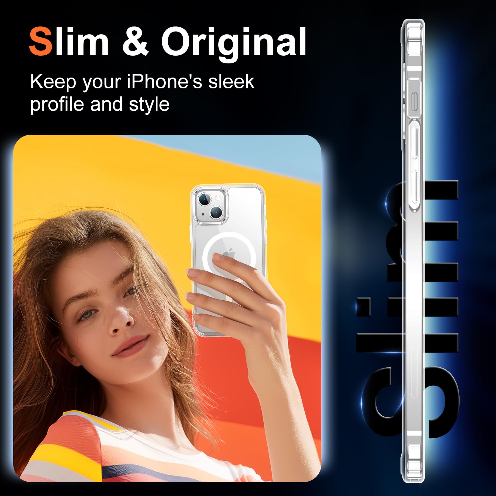 Iphone 15 Case Clear, [ Magsafe][Anti-Yellowing][Military-Grade Protection] Shoc