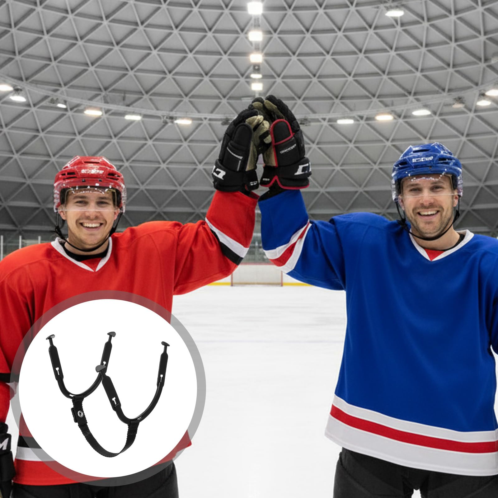 Helmet Chin Strap, Hockey Helmet Repair Kit Replacement with Single Strengthened