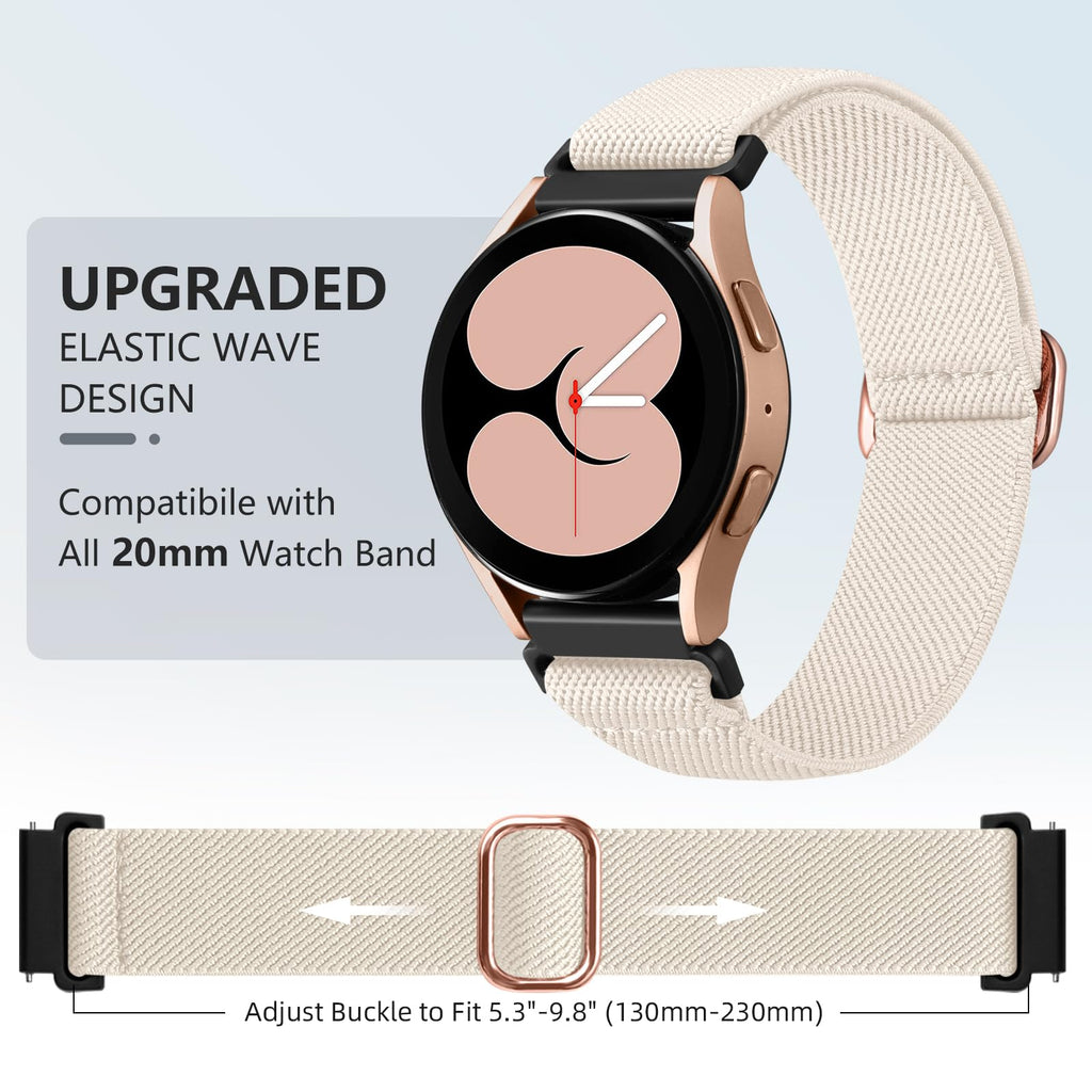 for Galaxy Watch 7 Band 40mm 44mm/Compatible with Galaxy Watch 6 4 Band, Soft Br