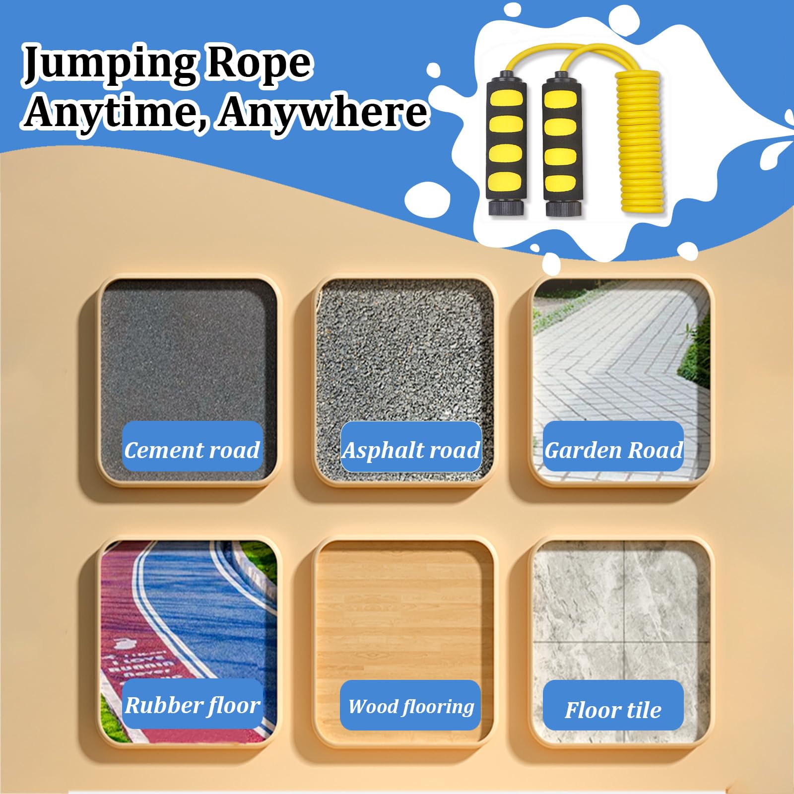 Ropes for Kids, Jump rope Fitness, 2 pack Lightweight &Adjustable kids Jump Rope