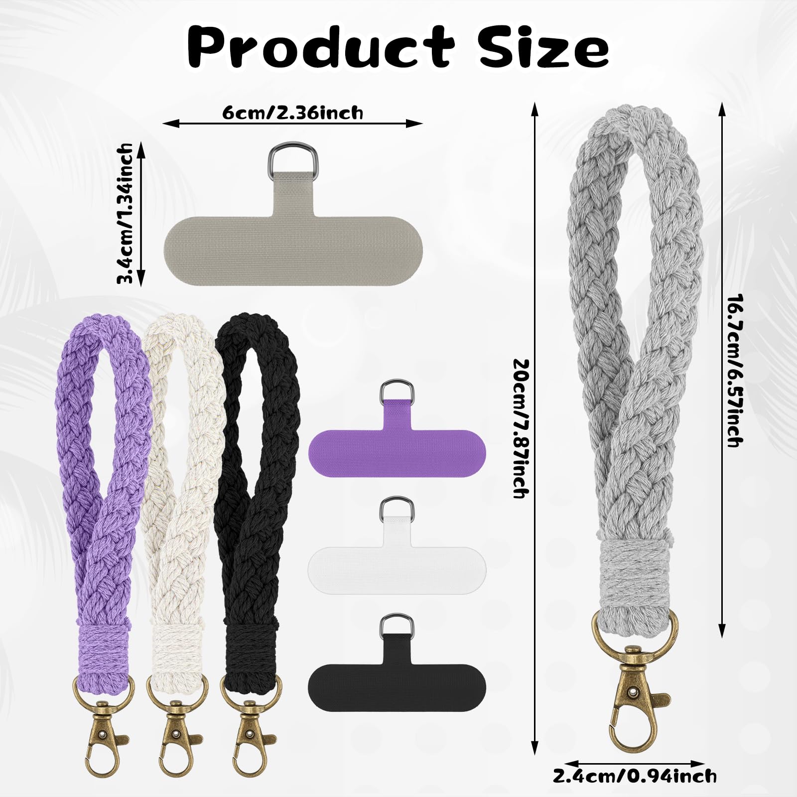 Pack Phone Wrist Strap, Cell Phone Lanyard With Adhesive Tabs, Anti-Loss Wristle
