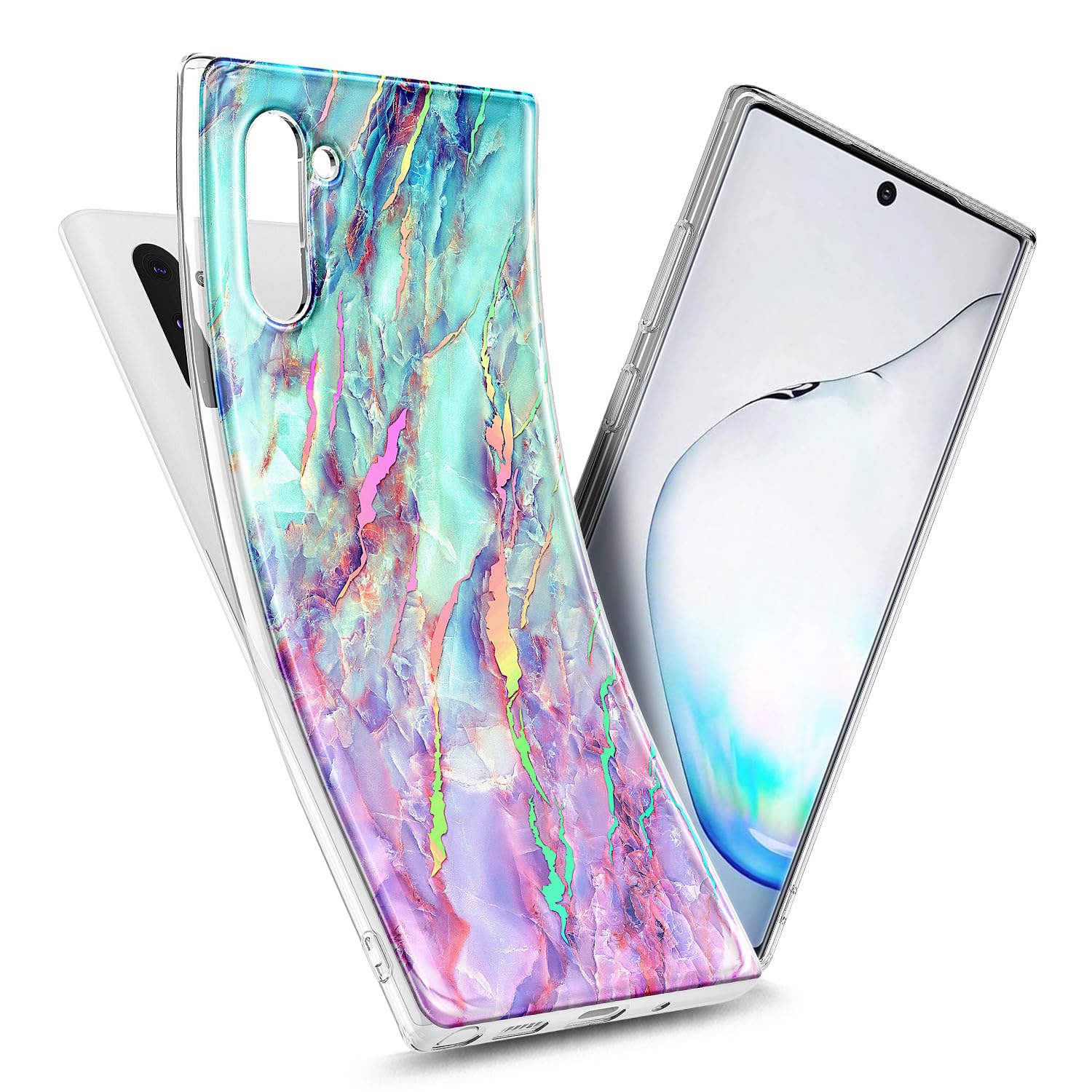 Designed for Samsung Galaxy Note-10 Case, Marble Nova | with Screen Protector (M