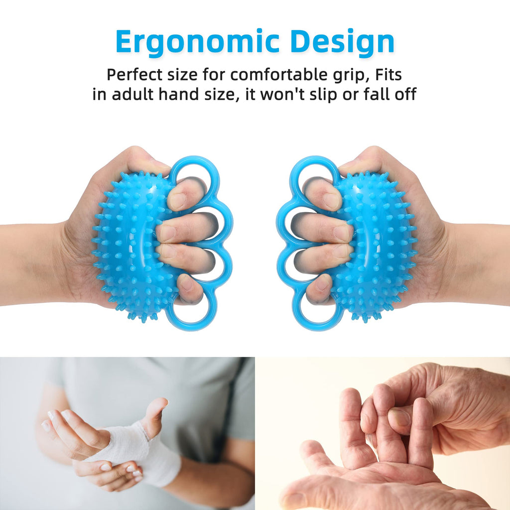 Exercise Ball Finger Therapy Ball - Grip Strengthening, Improve Flexibility, Squ