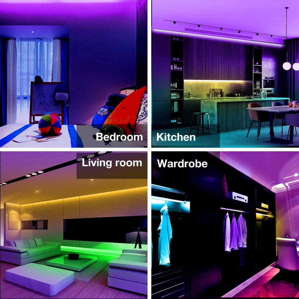 5050 Remote Control Led Strip Lights 20Ft, Rgb Color Changing Led Strip With Rem