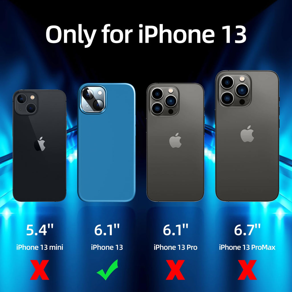 in 1 Designed for iPhone 13 Case, with 2 Pack Screen Protector,2 Pack Camera L