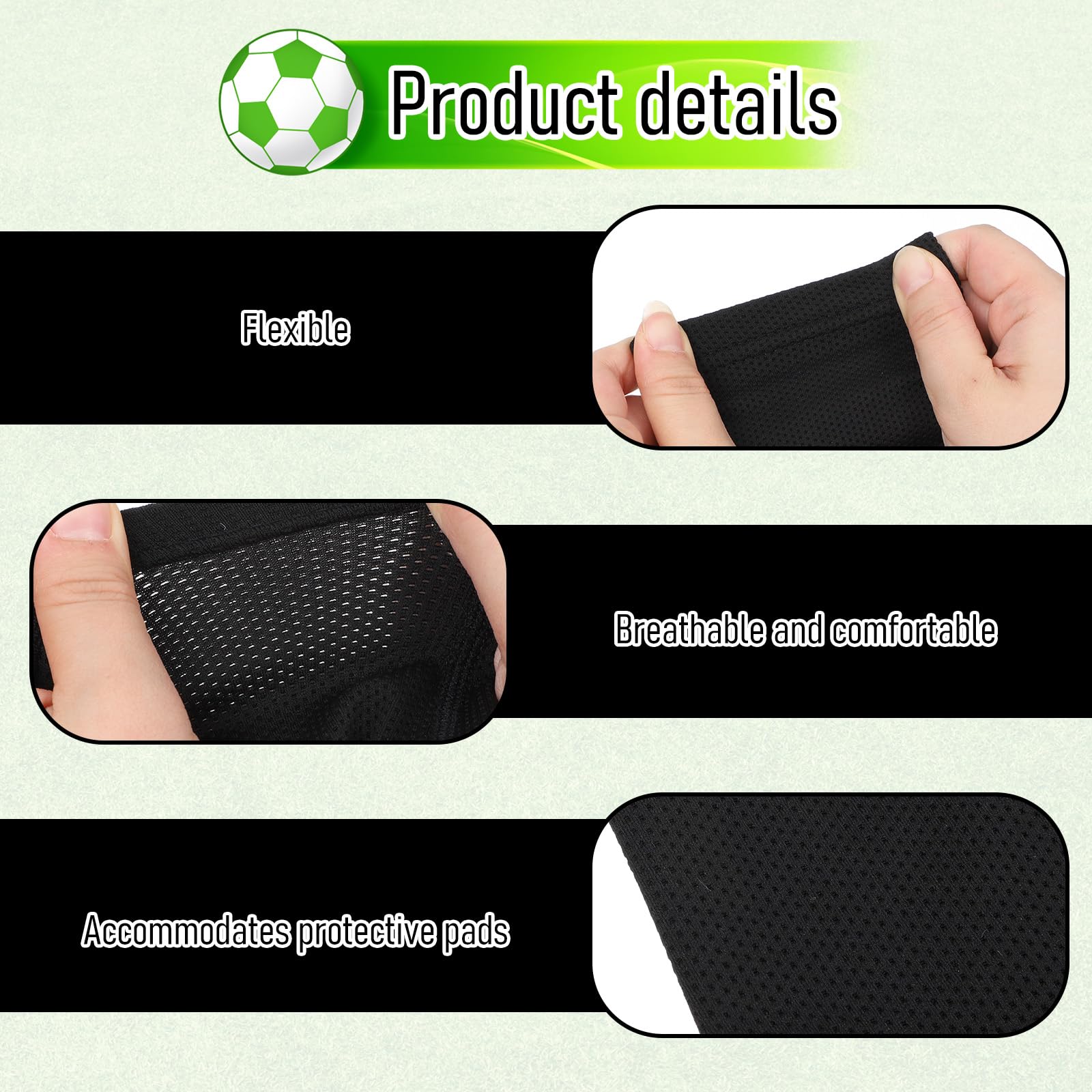 Pair Soccer Shin Guard Holders for Kids Youth Adults Shin Guard Sleeves Soft Cal