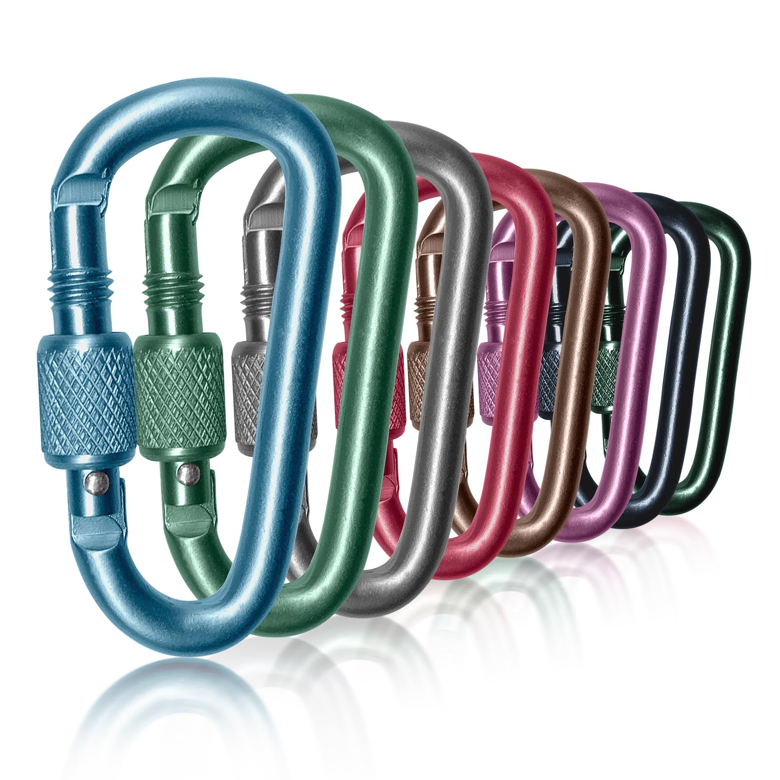 Pack Carabiner, 2 inch D-Ring Locking Carabiner Clip, Snap Hook Sport Accessor