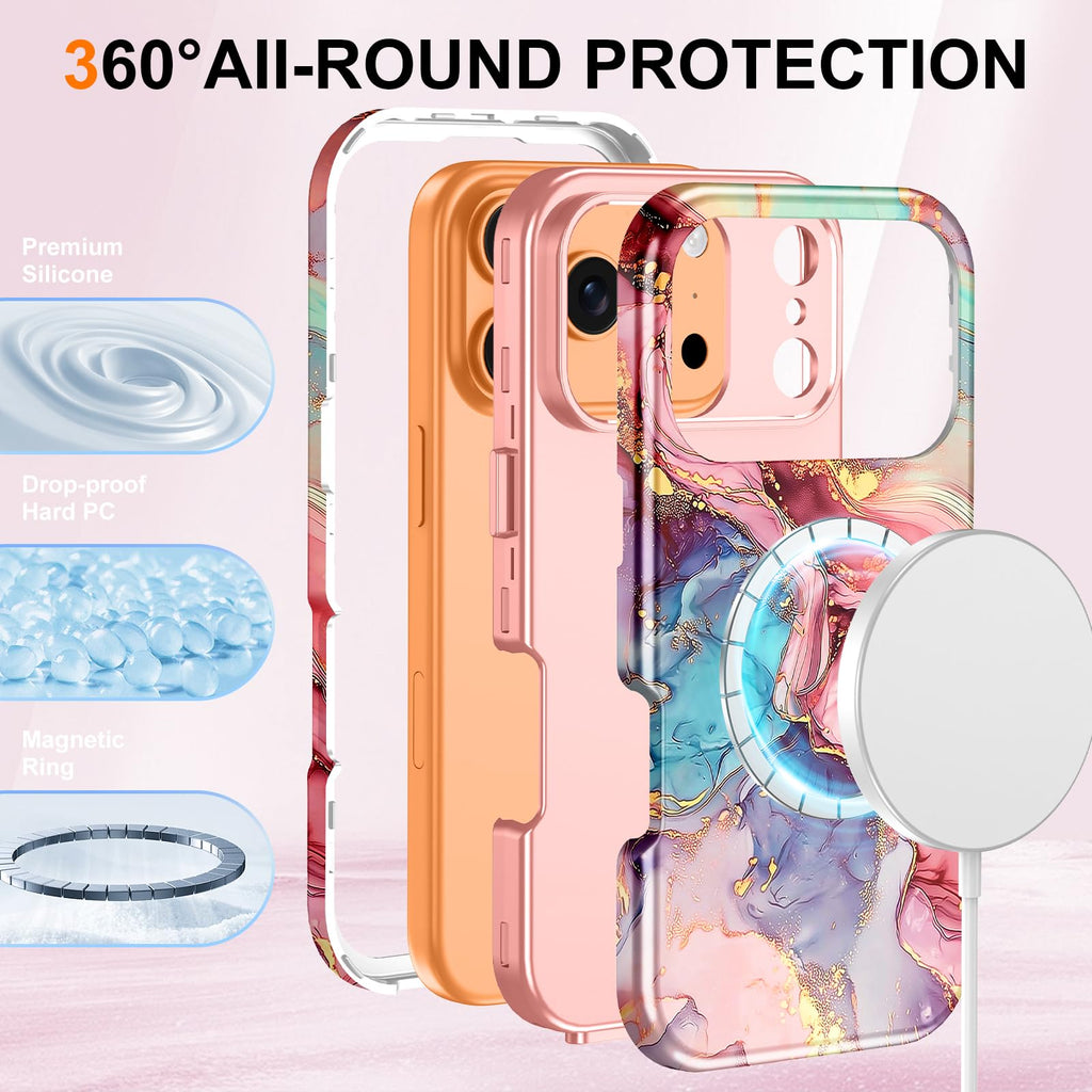 Iphone 17 Pro Case [ Magsafe] [Military-Grade Drop Protection] Slim Anti-Scratch