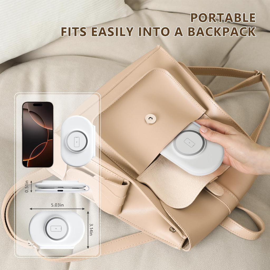 Wireless Mag-Safe Fast Charging Station,Magnetic 3 in 1 Charg