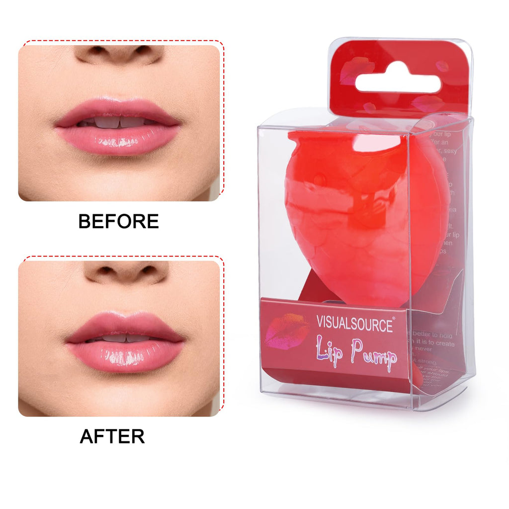 Plumper & Enhancer Device — Soft Silicone Fish Shape Lip Pump for Fuller Thicker