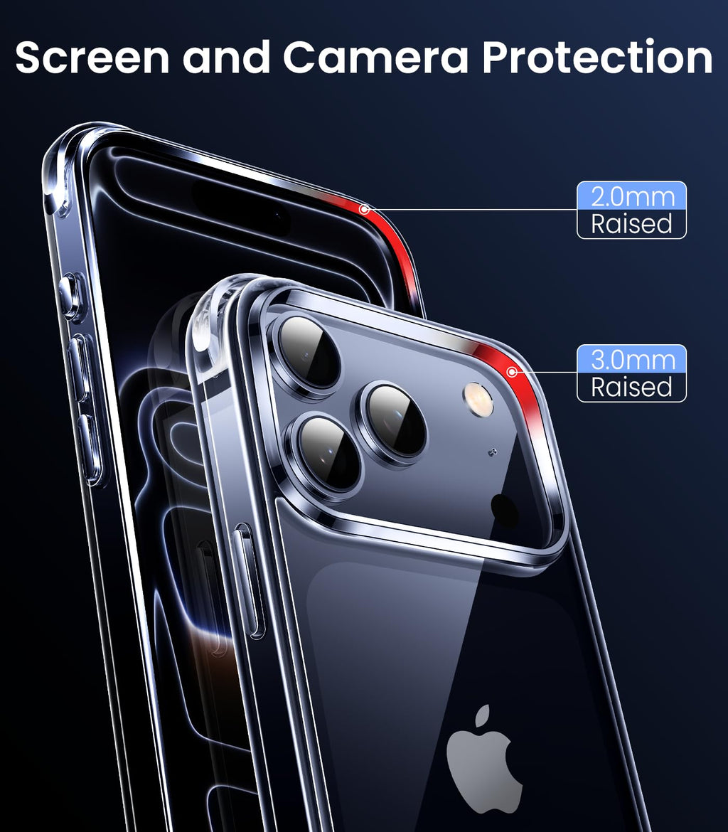 17 Pro Case Clear [Not-Yellowing] [Military-Grade Drop Protection] Shockproof Pr