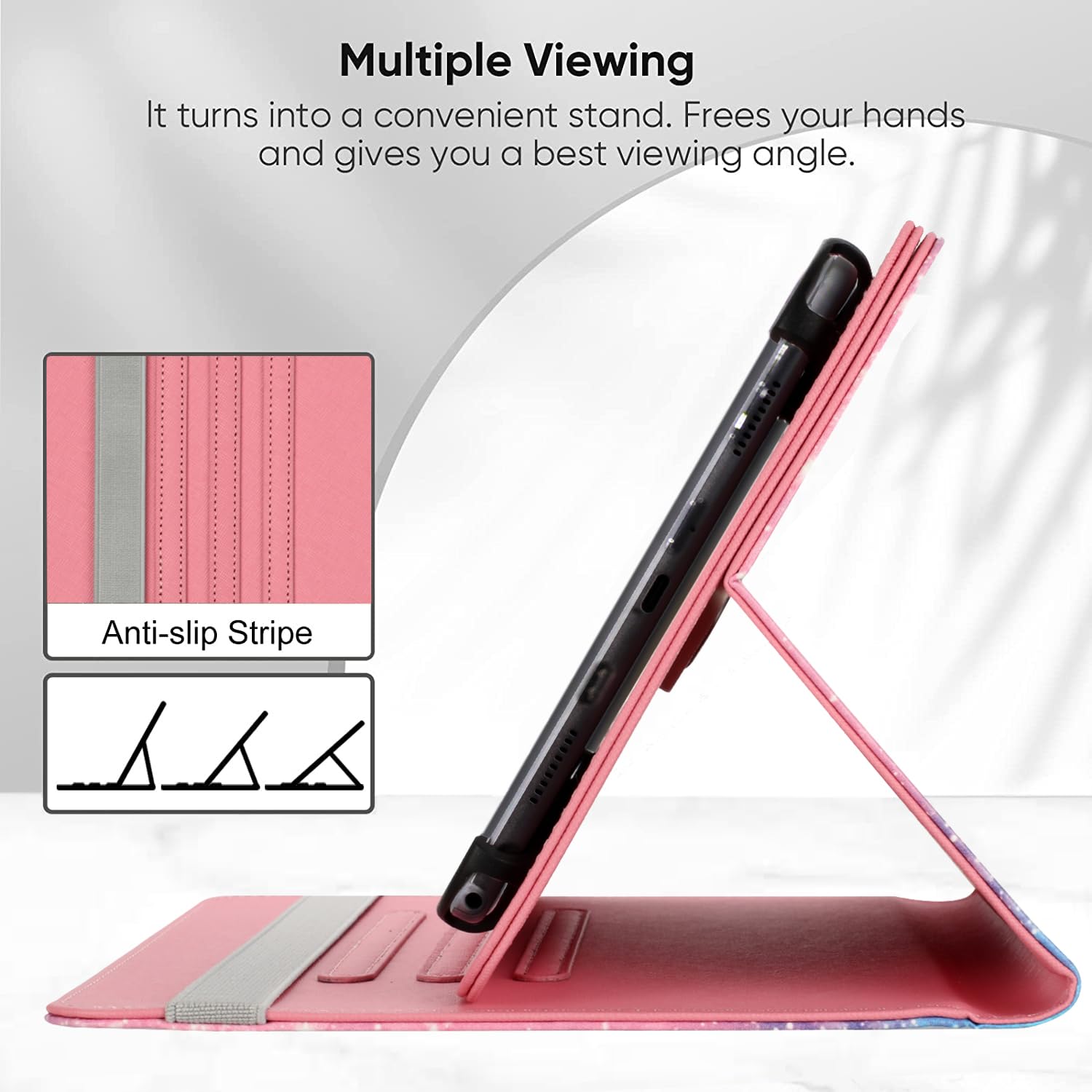 Universal 10-10.1 Inch Android Tablet Case, 360 Degree Rotatable Kickstand Multi