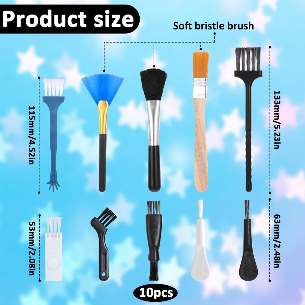 10 Pcs Mini Anti Static Brush Keyboard Cleaning Brushes Kit Nylon Dust Cleaning