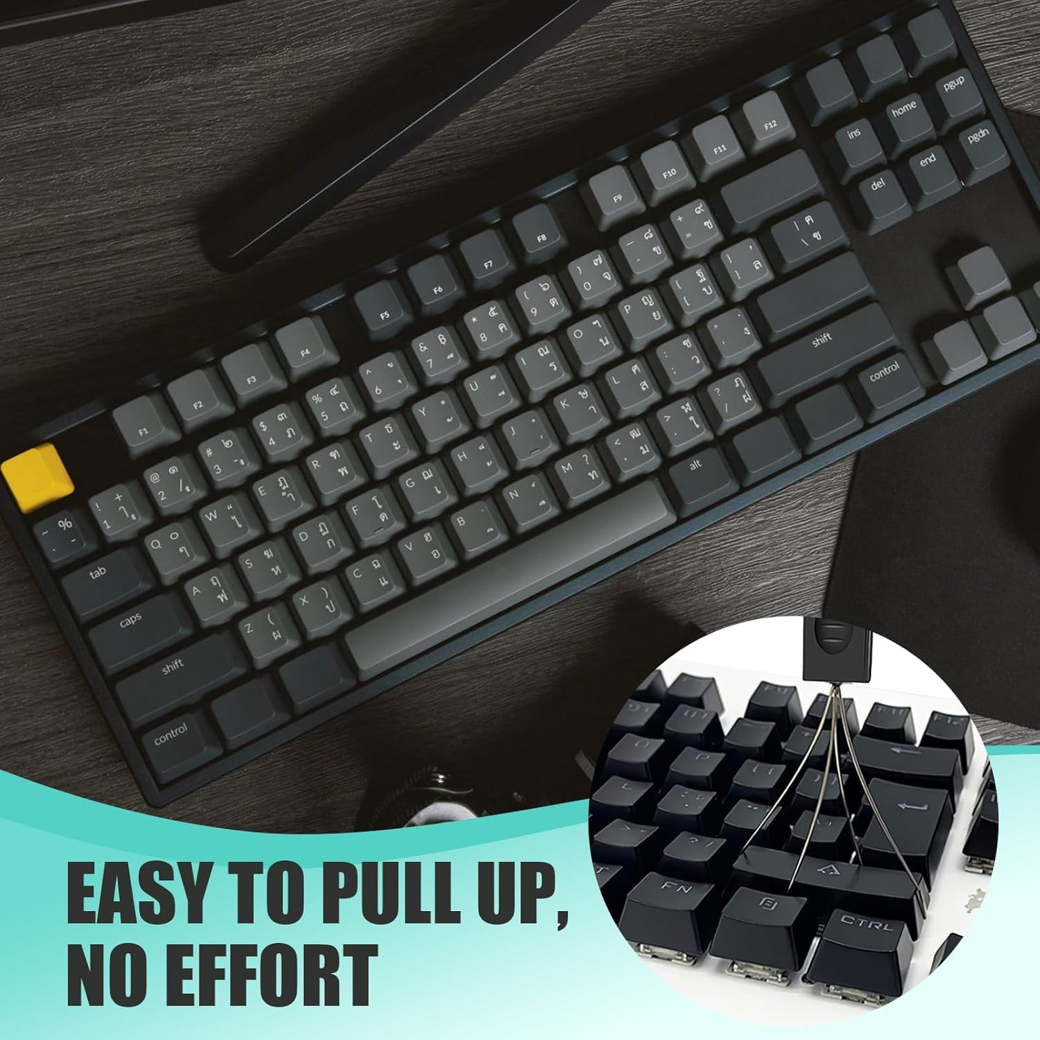 Keycap Remover, Switch Puller Set with Precision Tweezers and Cle