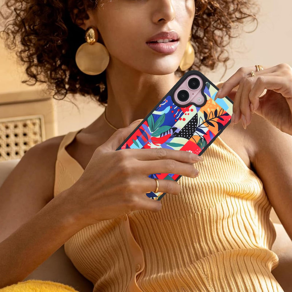 Vibes iPhone 16 Case - Slim, Colorful Blooming Flower Art for a Vibrant Look