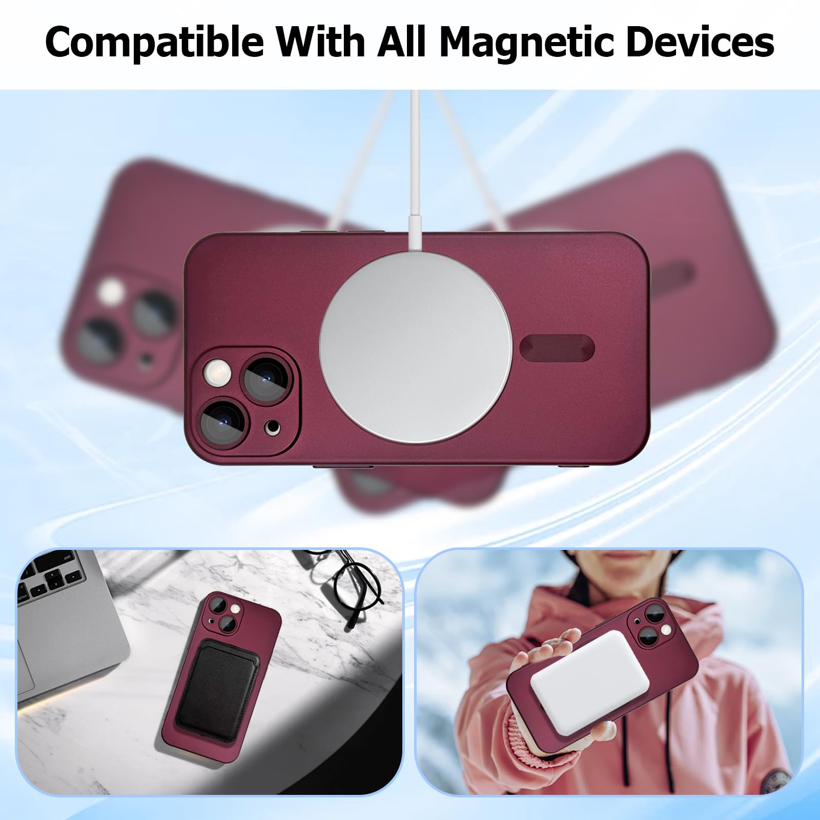 Case For Iphone 13 Phone Case For Women/Men, Matte Luxury Soft Metallic Luster D