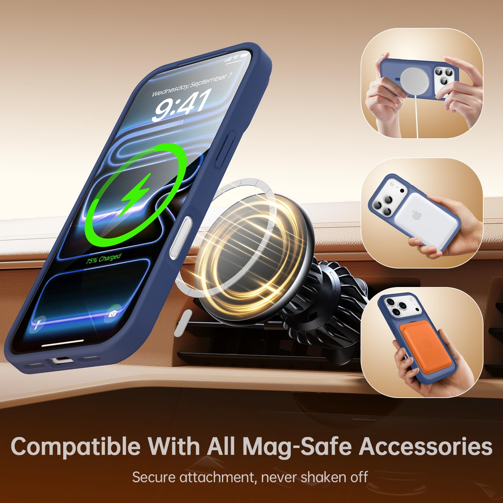 For Iphone 17 Pro Max Case Magnetic, Magsafe, Shockproof Military-Grade Protecti