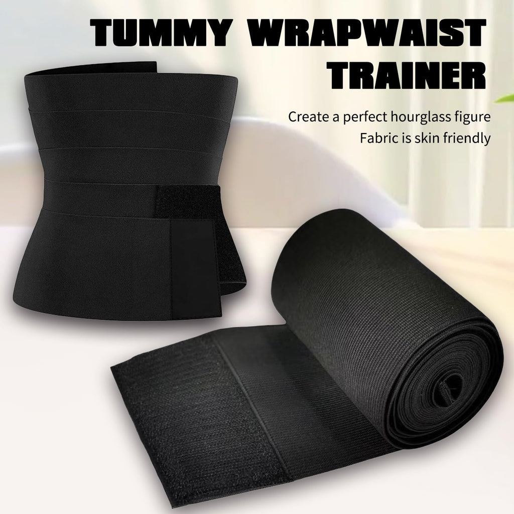 Waist Trainer, Wrap Waist Trainer for Women, Abdominal Binder 9.84 Ft Elast