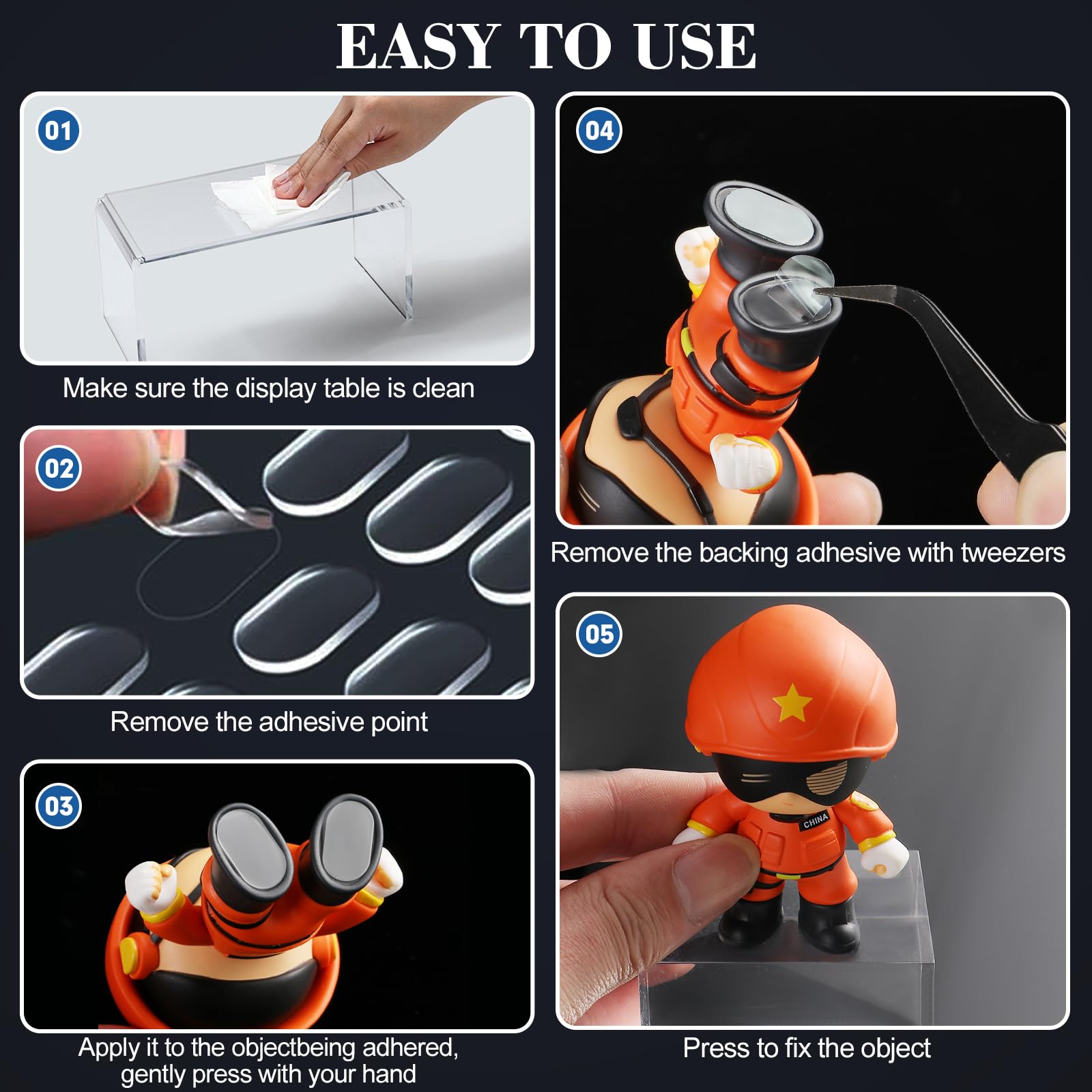 Dots Double- Sided Sticky Tack - Strong and Traceless Adhes