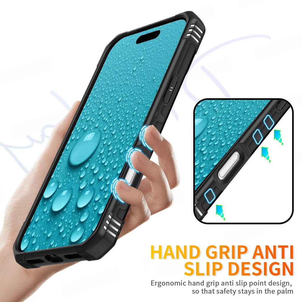 Iphone Case With Kickstand & Heavy-Duty Magnet Car Mount Function, Military Grad