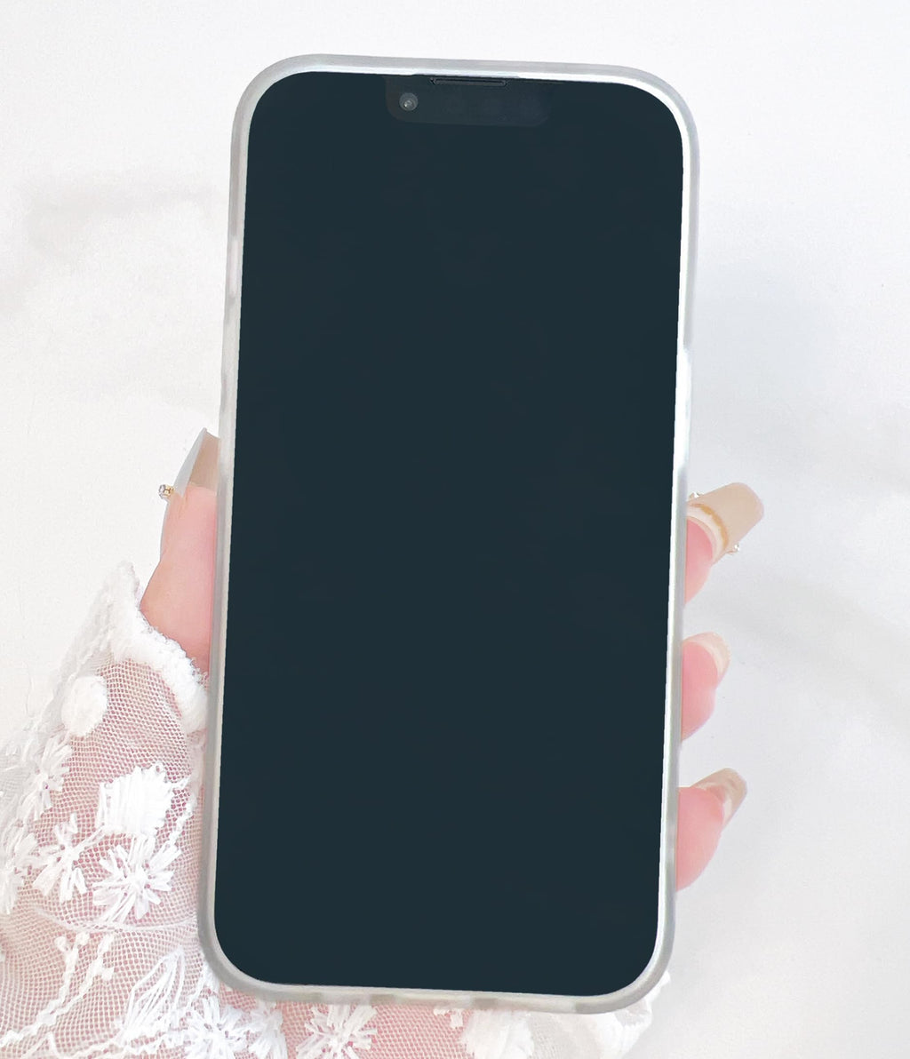 iPhone 14/13 6.1" Flower Case for Women - Soft Matte TPU Cover with Elegant