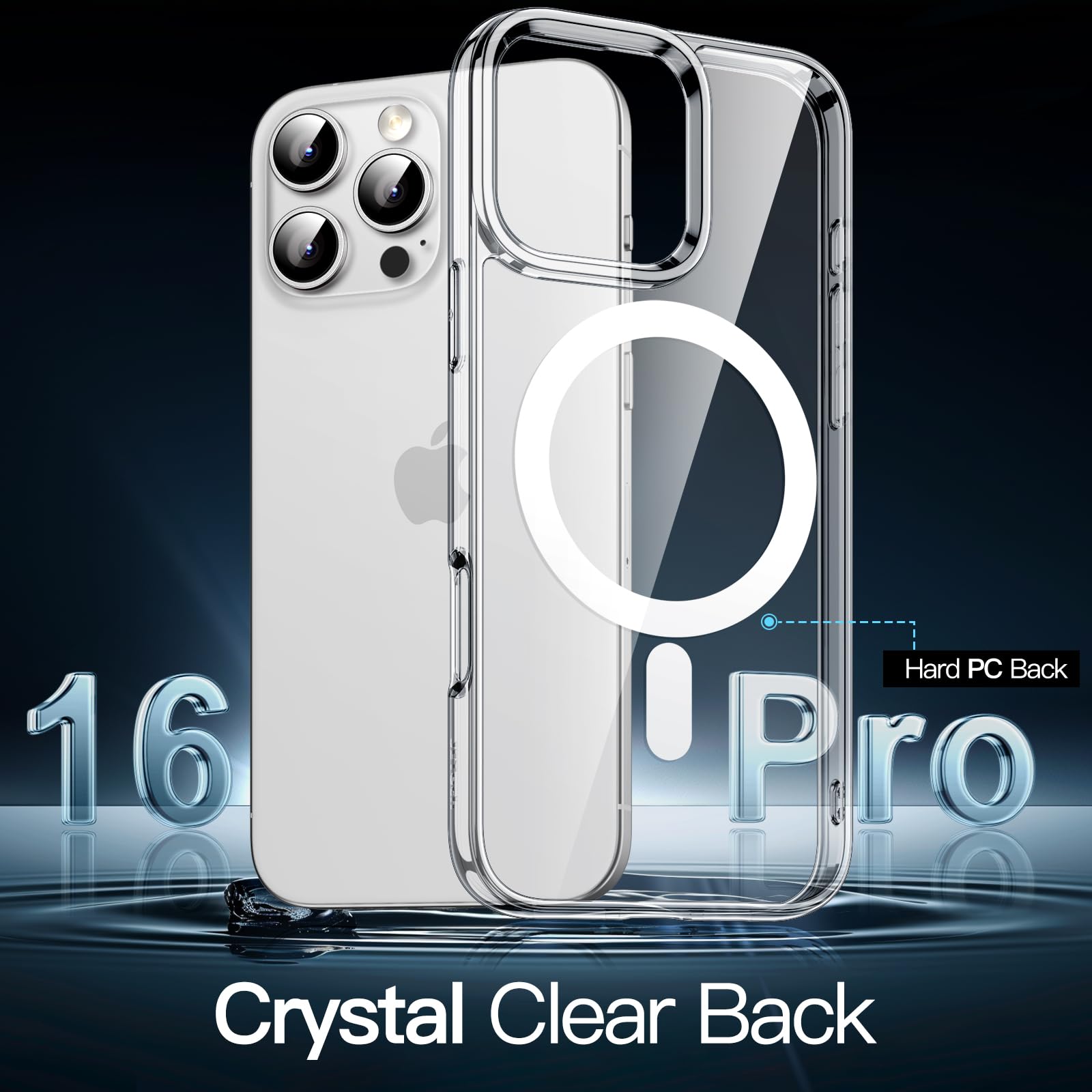 Case For Iphone 16 Pro 6.3-Inch Magsafe, Shockproof Phone Bumper Cover, Anti-Scr