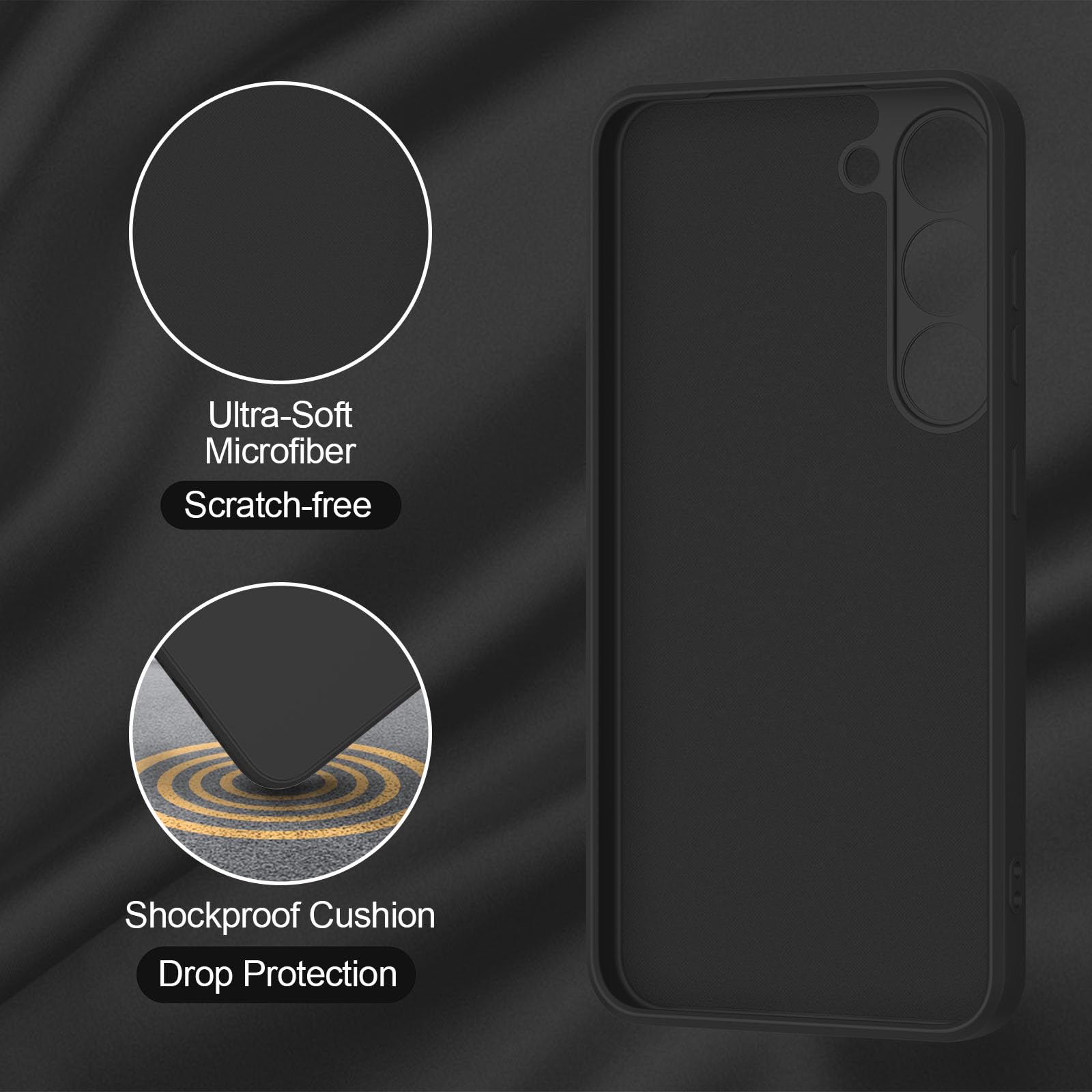 For Samsung Galaxy S23 (Only), Stylish Liquid Silicone Slim Full-Body Protective