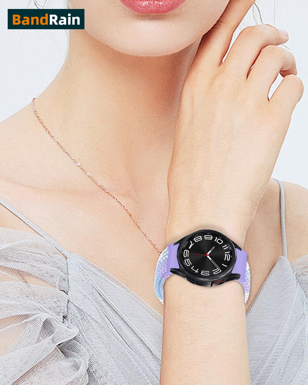 Click No Gap Braided Bands Compatible with Samsung Galaxy Watch 7 6 4 5 FE Band