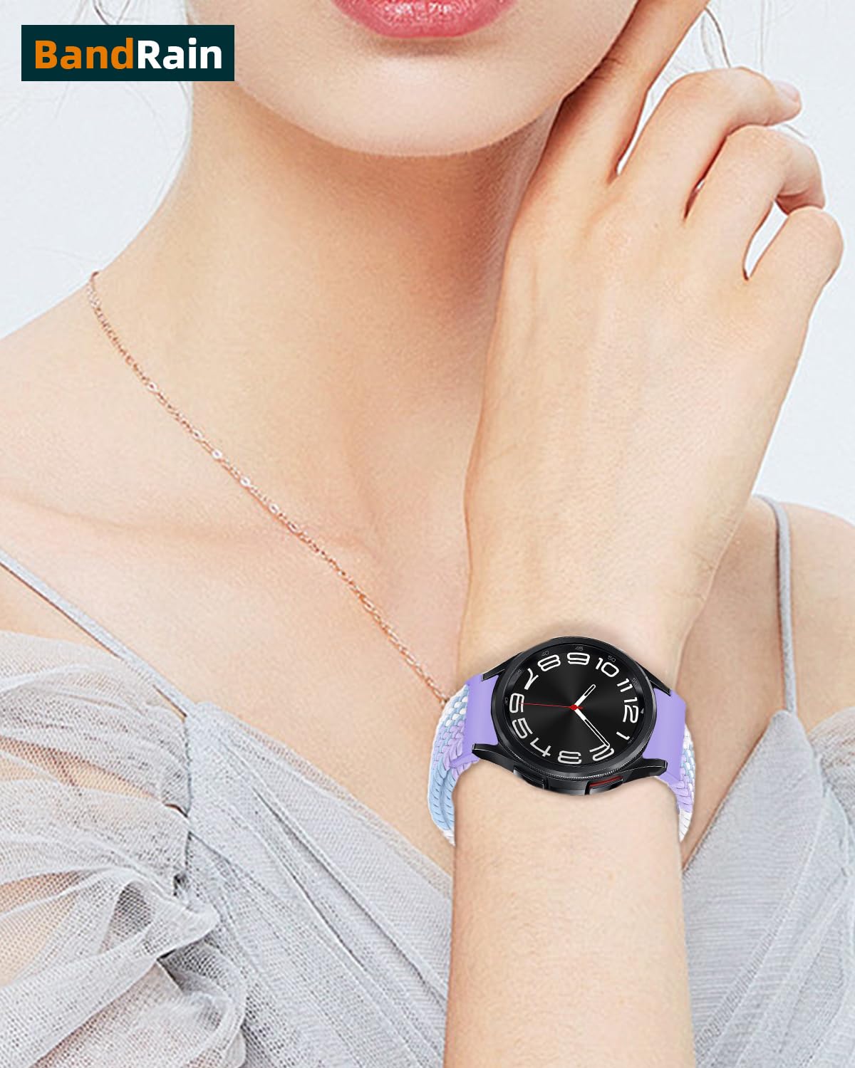 Click No Gap Braided Bands Compatible with Samsung Galaxy Watch 7 6 4 5 FE Band