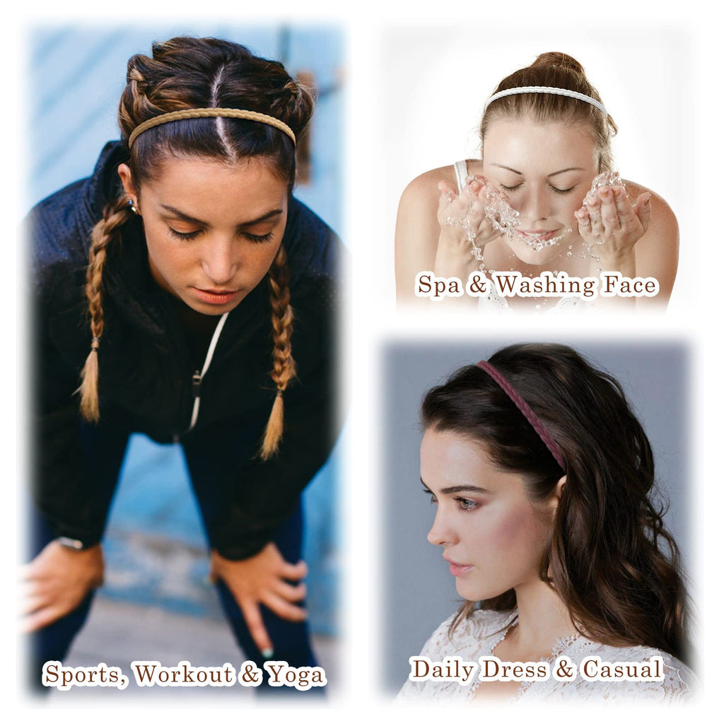 7mm Thin Headbands For Women, 12 Pcs Plastic Headband with Teeth Head Bands Comb