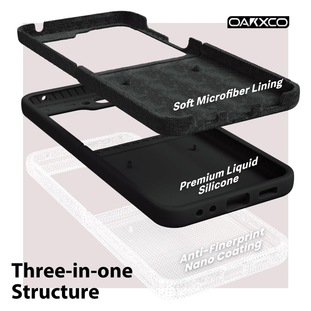 for Samsung Galaxy Z Flip 5 Phone Case Liquid Silicone Grip, Cute Thin Slim Soft