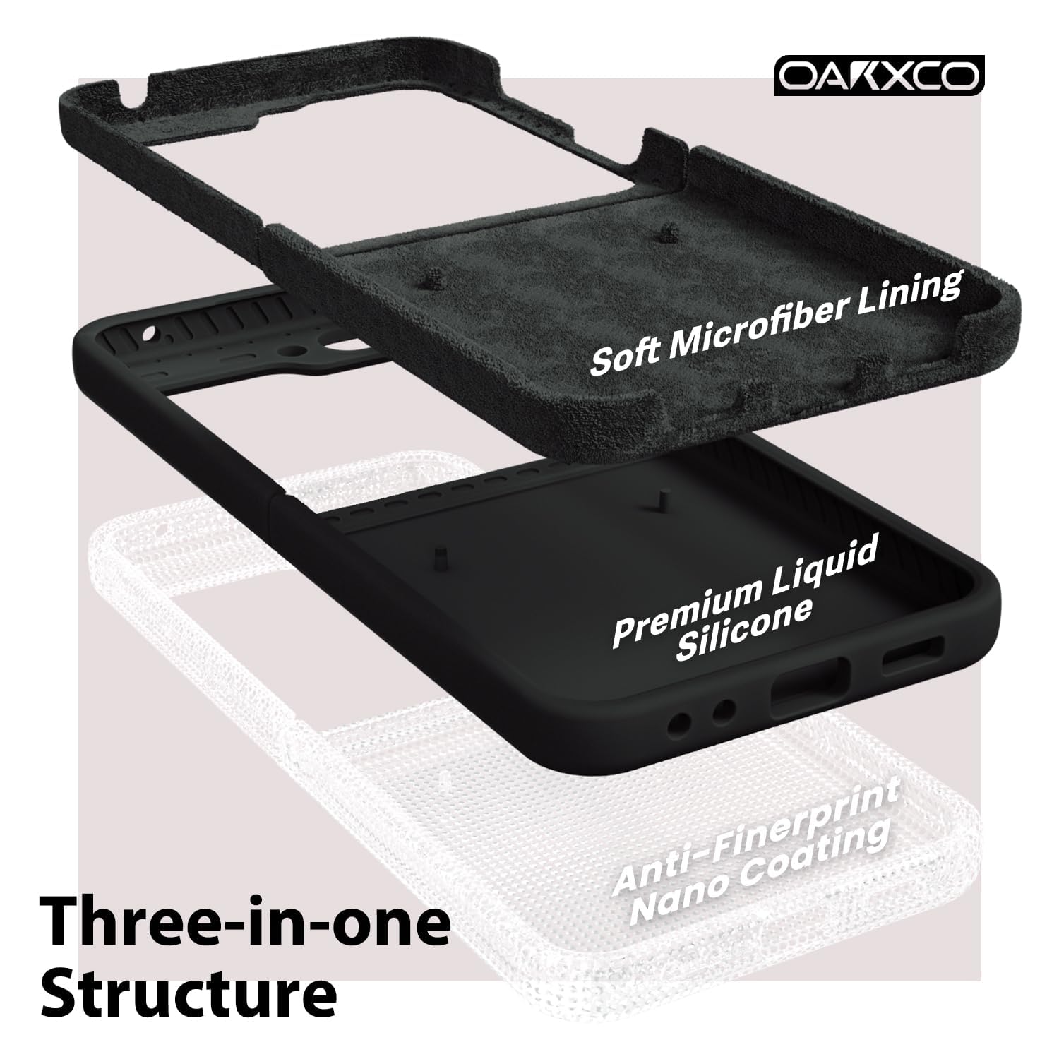 for Samsung Galaxy Z Flip 5 Phone Case Liquid Silicone Grip, Cute Thin Slim Soft