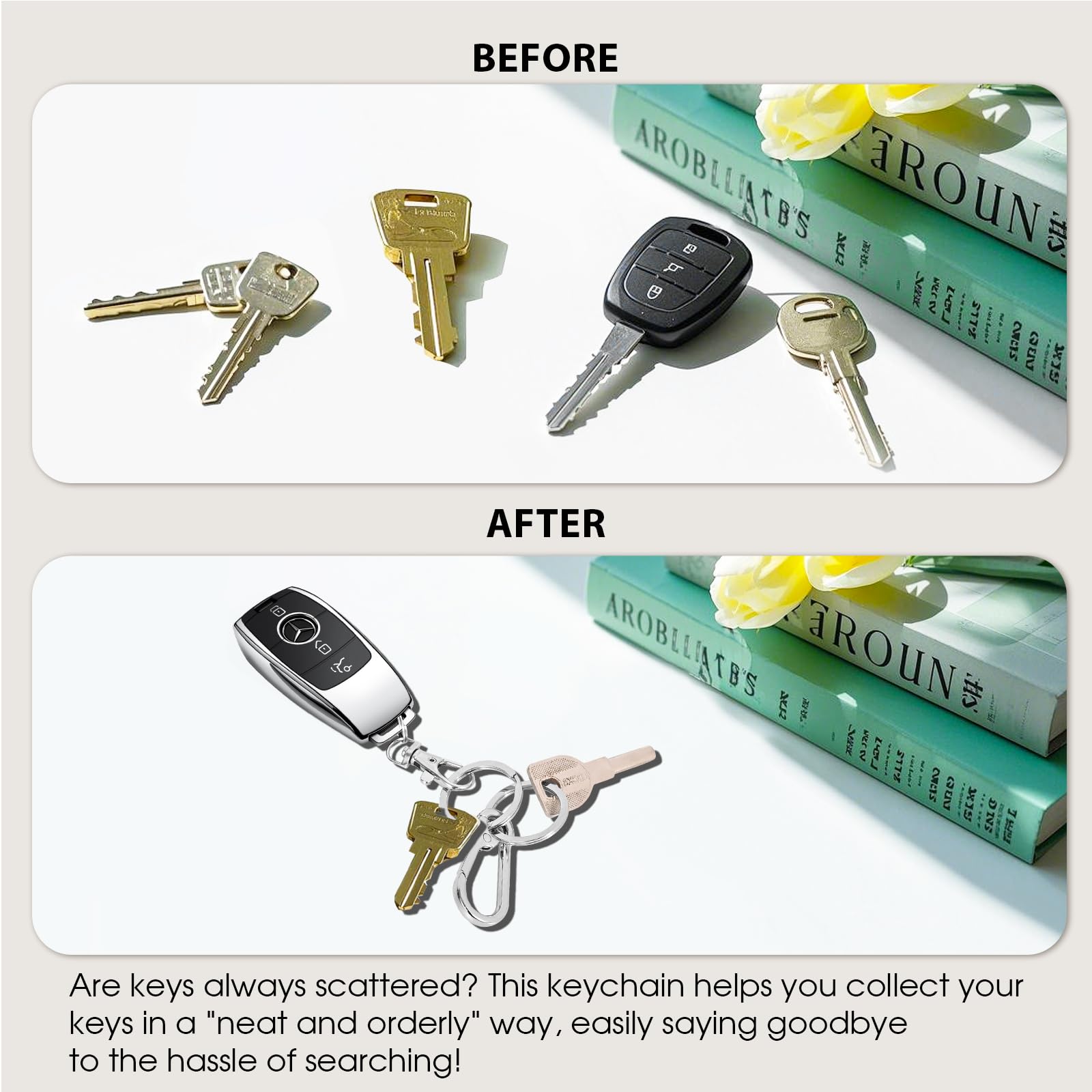 Metal Keychain Clip Hook Keychain Keyring Key Chain Ring Clip Holder for Ca