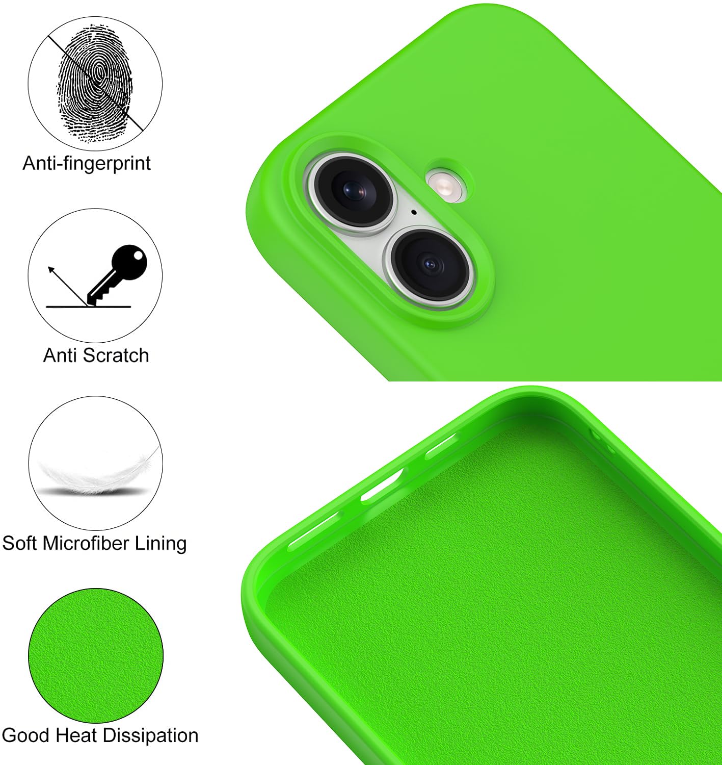 17 Case, Shockproof Liquid Silicone Protective Phone Case With Soft Anti-Scratch