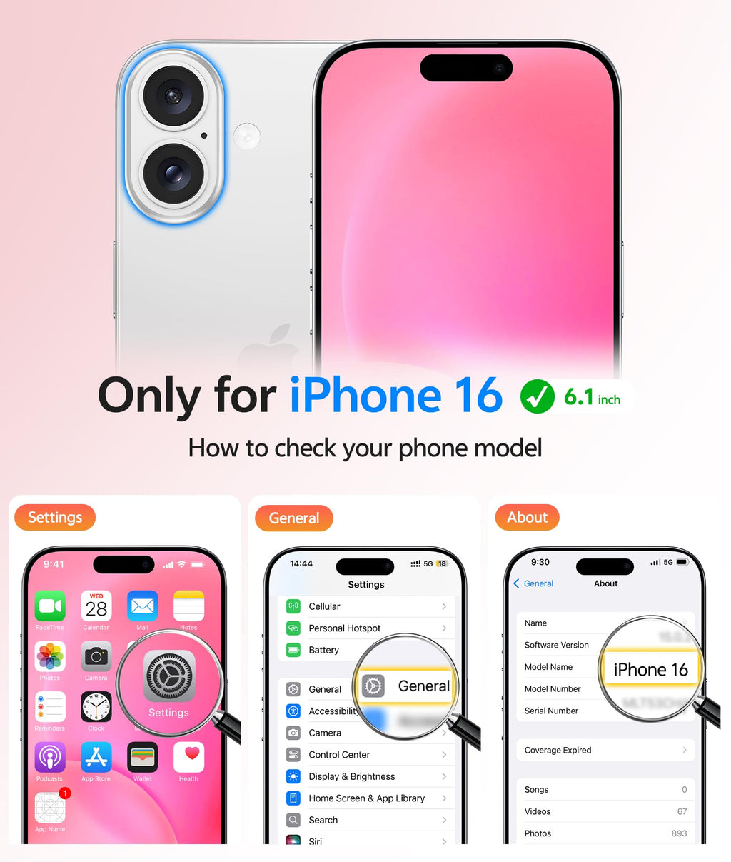 Iphone 16 Case [ Magsafe] Translucent Matte Cases With [Screen Protector] Milita
