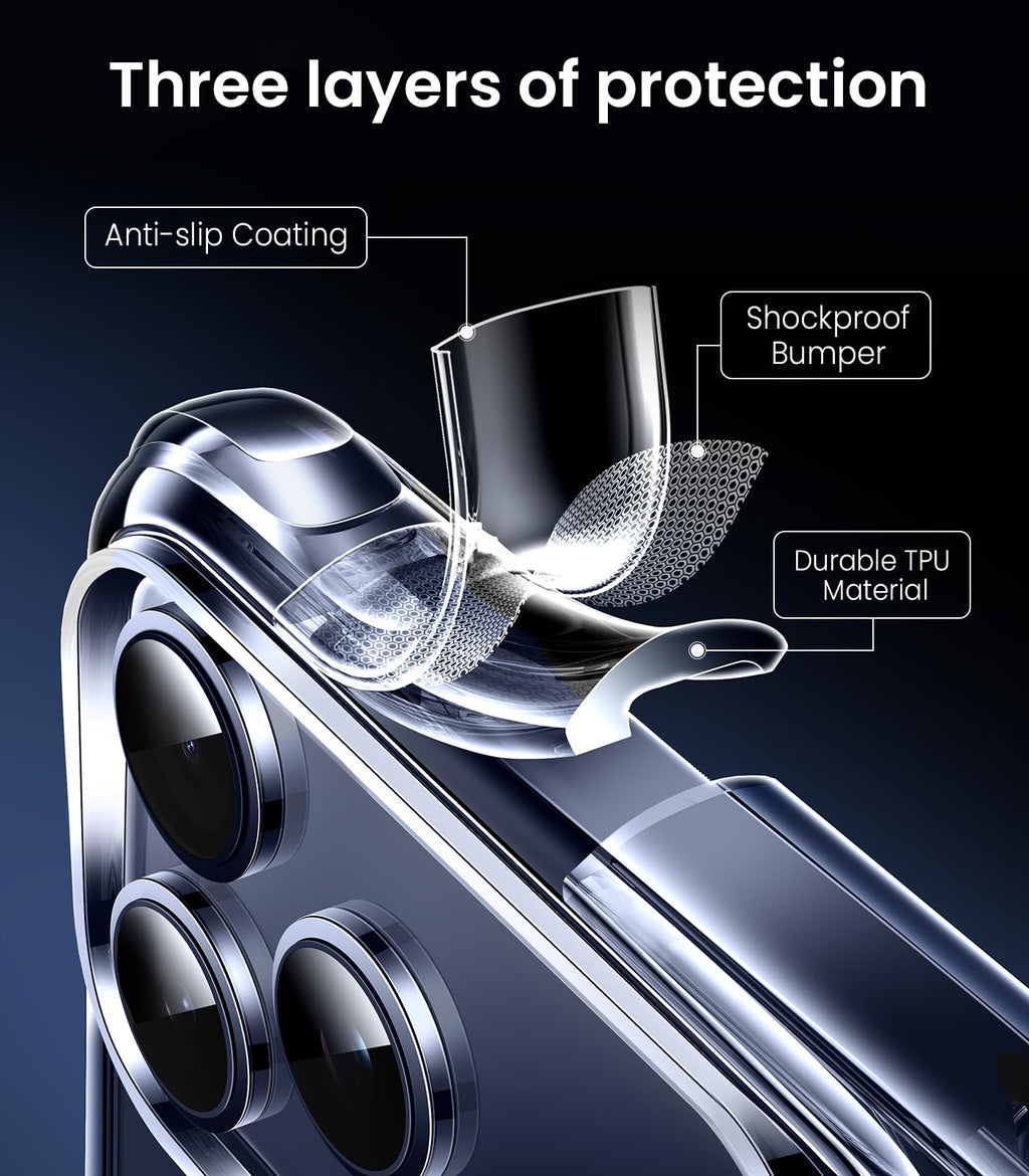 17 Pro Case Clear [Not-Yellowing] [Military-Grade Drop Protection] Shockproof Pr